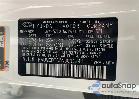 2022 Genesis Gv70 3.5T Awd Sport из США, поврежденный, VIN KMUMCDTC5NU011241